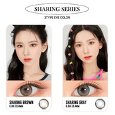 LensRang Sharing Brown — contact lens appearance comparison
