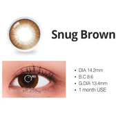 LensRang Snug Brown — contact lens product information graphic