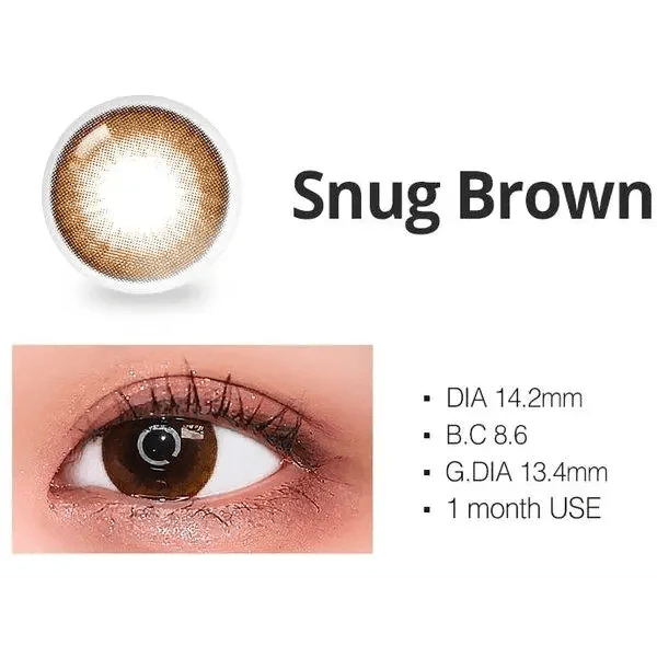 LensRang Snug Brown — contact lens product information graphic