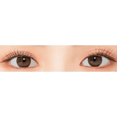 LensRang Snug Choco — both eyes wearing the contact lenses