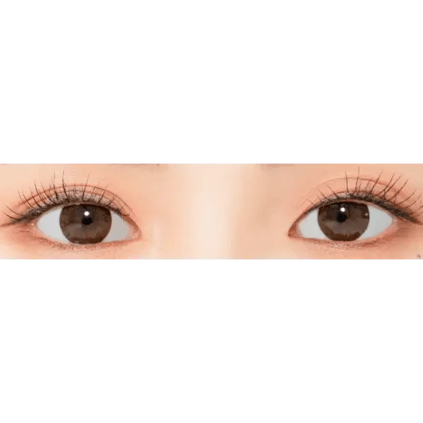 LensRang Snug Choco — both eyes wearing the contact lenses