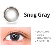 LensRang Snug Gray — contact lens product information graphic