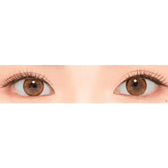 LensRang Spell Brown — both eyes wearing the contact lenses