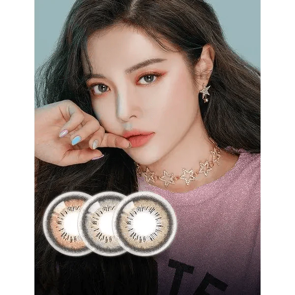 LensRang Spell Brown — model portrait showing the contact lens look