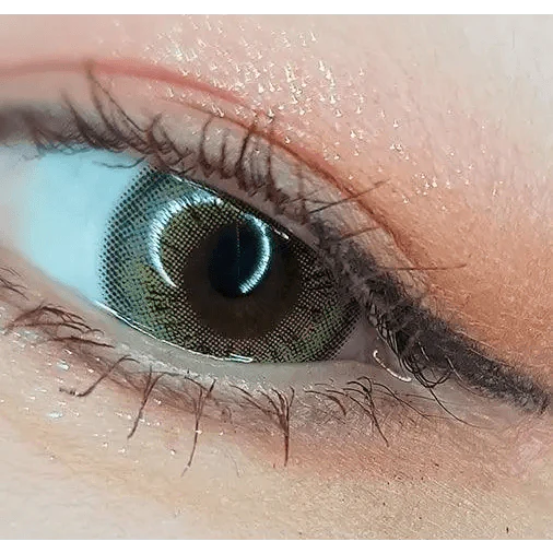 LensRang Spell Gray — single-eye close-up showing the contact lens appearance