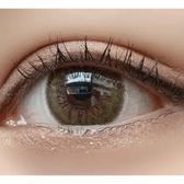 LensRang Spell Khaki Green — single-eye close-up showing the contact lens appearance