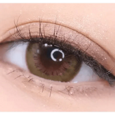 LensRang Spell Khaki Green — single-eye close-up showing the contact lens appearance