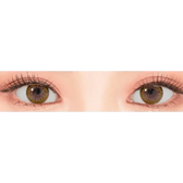 LensRang Spell Khaki Green — both eyes wearing the contact lenses
