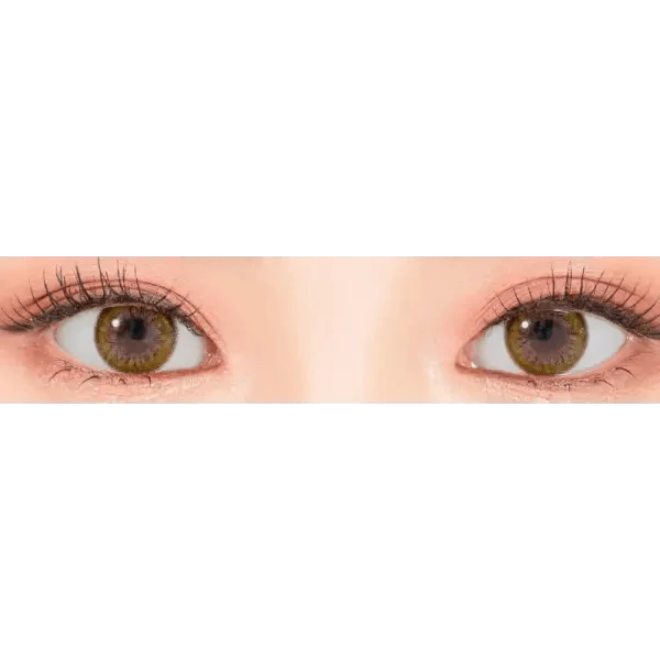 LensRang Spell Khaki Green — both eyes wearing the contact lenses