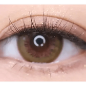 LensRang Spell Khaki Green — single-eye close-up showing the contact lens appearance