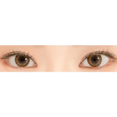LensRang Stunning Brown — both eyes wearing the contact lenses