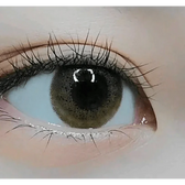 LensRang Stunning Brown — single-eye close-up showing the contact lens appearance