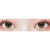 LensTown Tobetter Brown — both eyes wearing the contact lenses