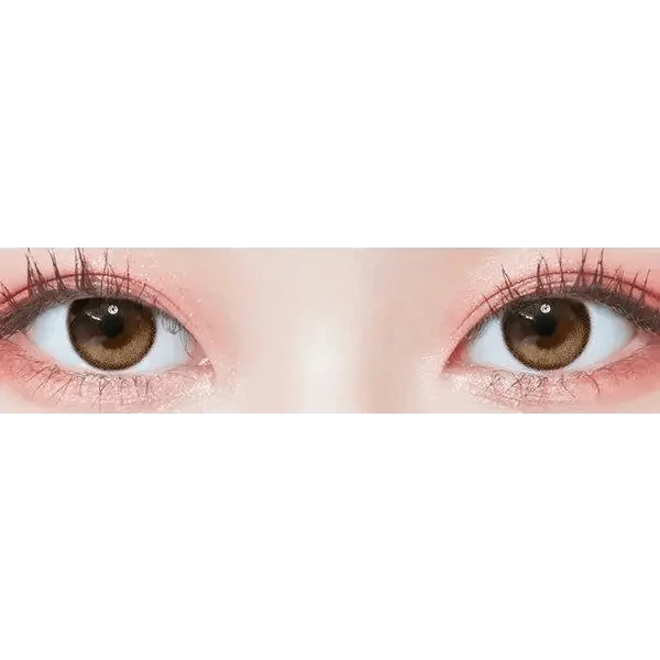 LensTown Tobetter Brown — both eyes wearing the contact lenses