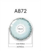 LensTown A872 Blue monthly colored contact lenses - lens pattern and product details