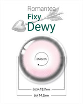 LensTown Romantea Fixy Dewy Tear Pink 3 Months colored contacts - lens pattern and product specifications