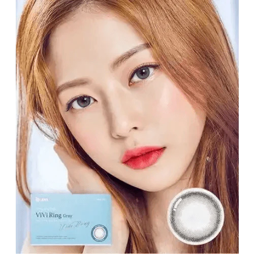 Olens ViVi Ring Gray Toric colored contact lens, 13.0mm graphic diameter, Monthly wear