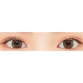LensRang With Rang Choco — both eyes wearing the contact lenses