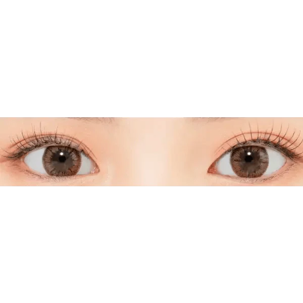 LensRang With Rang Choco — both eyes wearing the contact lenses