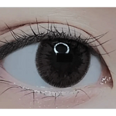 LensRang With Rang Choco — single-eye close-up showing the contact lens appearance