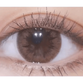 LensRang With Rang Choco — single-eye close-up showing the contact lens appearance