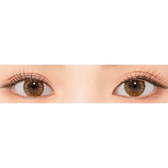 LensRang With Rang Hazel  Brown — both eyes wearing the contact lenses