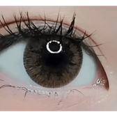 LensRang With Rang Hazel  Brown — single-eye close-up showing the contact lens appearance