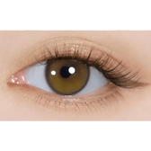 i-DOL Yurial Royal Brown — single-eye close-up showing the contact lens appearance