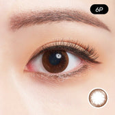 Bausch + Lomb Lacelle Twinkle Brown (6p) colored contact lens, 12.7mm graphic diameter, Monthly wear