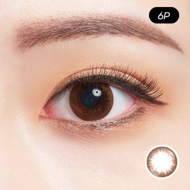Bausch + Lomb Lacelle Twinkle Brown (6p) colored contact lens, 12.7mm graphic diameter, Monthly wear