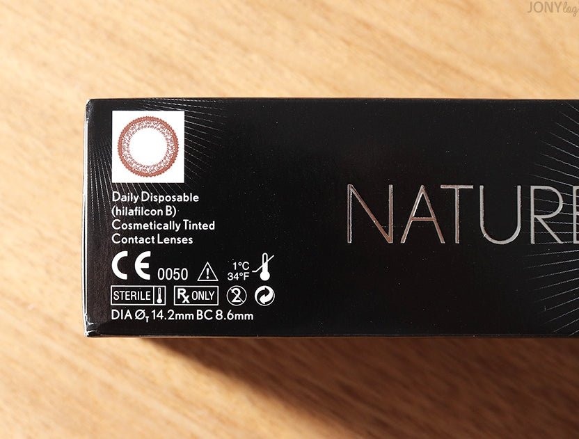 Bausch & Lomb Naturalle Chic Brown (30p) colored contact lens, 12.8mm graphic diameter, Daily wear