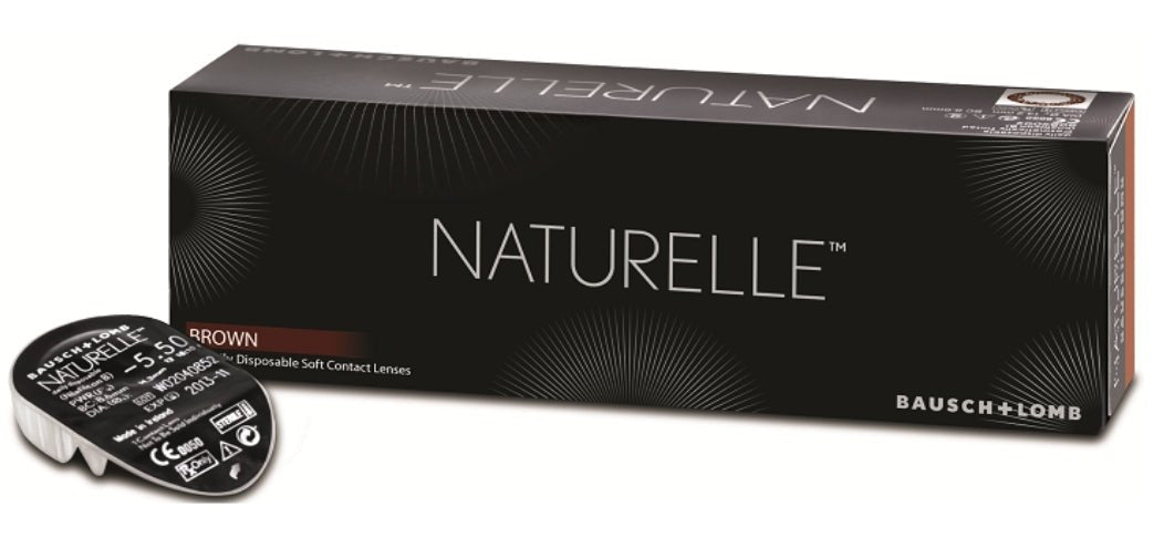Bausch & Lomb Naturalle Chic Brown (30p) colored contact lens, 12.8mm graphic diameter, Daily wear