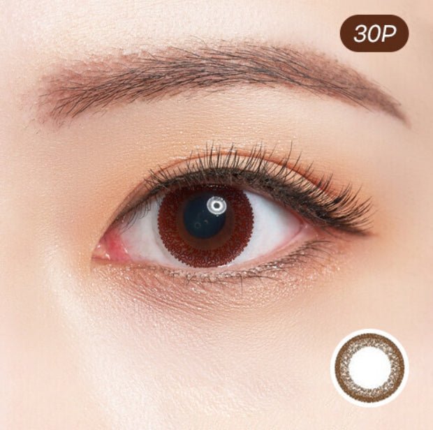 Bausch & Lomb Naturalle Chic Brown (30p) colored contact lens, 12.8mm graphic diameter, Daily wear