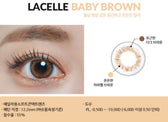 Bausch + Lomb Lacelle Baby Brown (30p) colored contact lens, 12.2mm graphic diameter, Daily wear