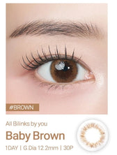 Bausch + Lomb Lacelle Baby Brown (30p) colored contact lens, 12.2mm graphic diameter, Daily wear