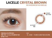Bausch + Lomb Lacelle Crystal Brown (30p) colored contact lens, 12.7mm graphic diameter, Daily wear