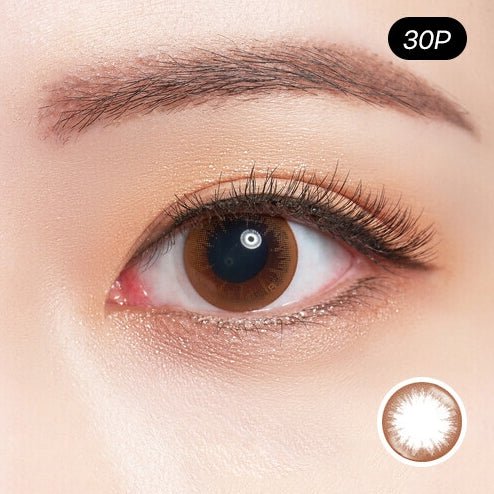 Bausch + Lomb Lacelle Crystal Brown (30p) colored contact lens, 12.7mm graphic diameter, Daily wear