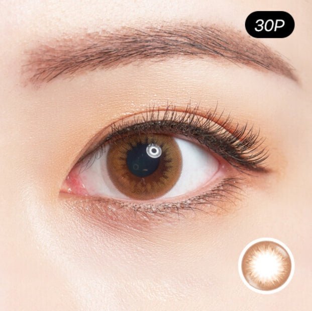 Bausch + Lomb Lacelle Mellow Brown (30p) colored contact lens, 12.9mm graphic diameter, Daily wear