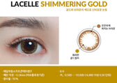 Bausch + Lomb Lacelle Shimmering Gold Brown (30p) colored contact lens, 12.9mm graphic diameter, Daily wear