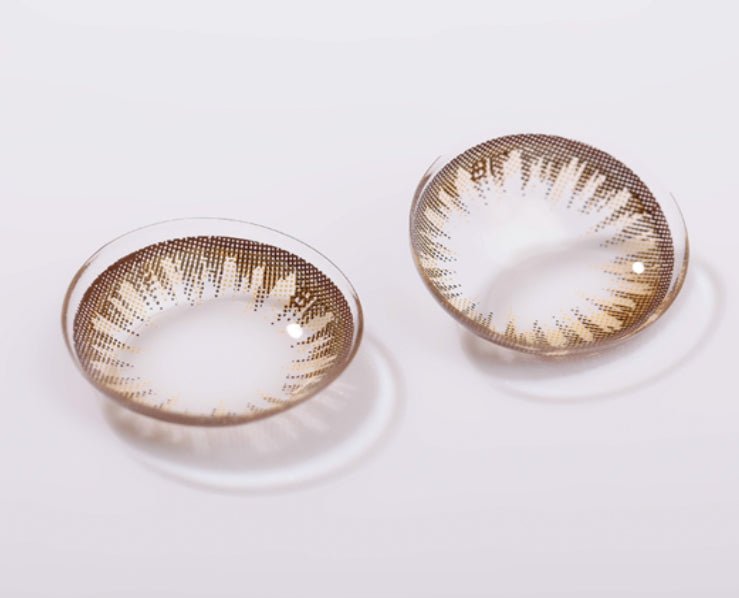 Bausch + Lomb Lacelle Shimmering Gold Brown (30p) colored contact lens, 12.9mm graphic diameter, Daily wear