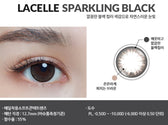 Bausch + Lomb Lacelle Sparkling Black (30p) colored contact lens, 12.7mm graphic diameter, Daily wear
