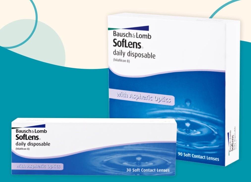 Bausch + Lomb SoftLens 90p+30p (120p) colored contact lens, 14.2mm graphic diameter, Daily wear