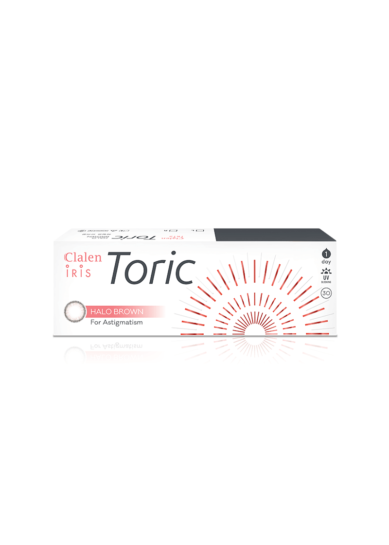 Clalen Halo Brown for Astigmatism Daily 12.7mm — contact lens packaging