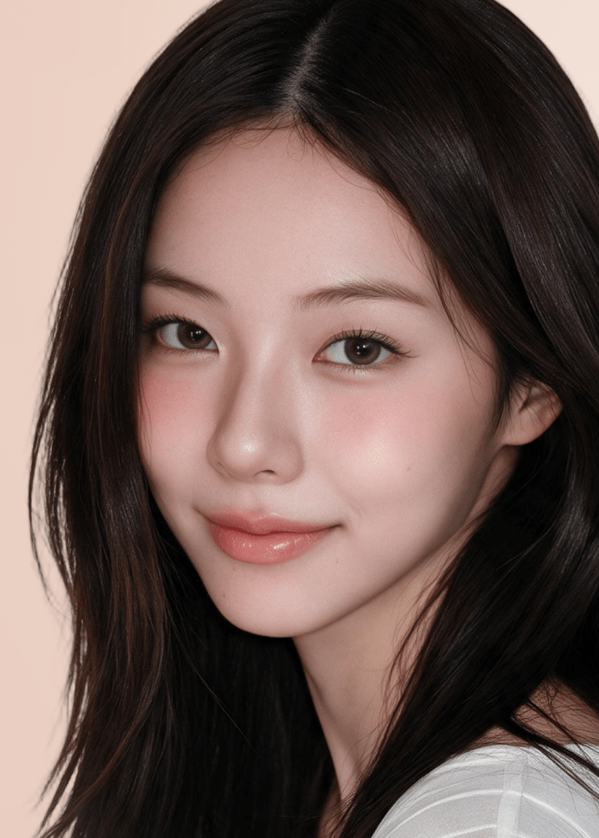 Clalen O2O2 Airy Brown Monthly 13.0mm — model portrait showing the contact lens look
