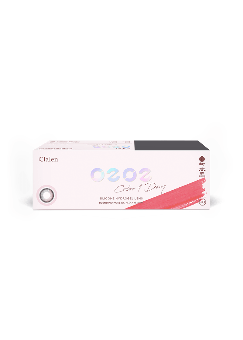 Clalen O2O2 Blending Rose Daily 13.0mm — contact lens packaging