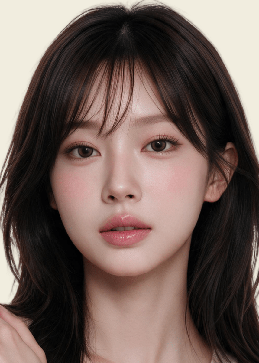 Clalen O2O2 Contour Brown Monthly 13.4mm — model portrait showing the contact lens look