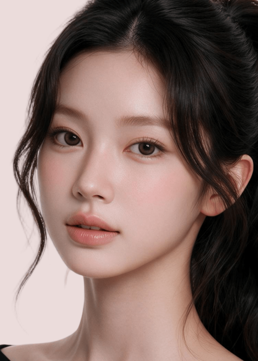 Clalen O2O2 Contour Choco Monthly 13.4mm — model portrait showing the contact lens look