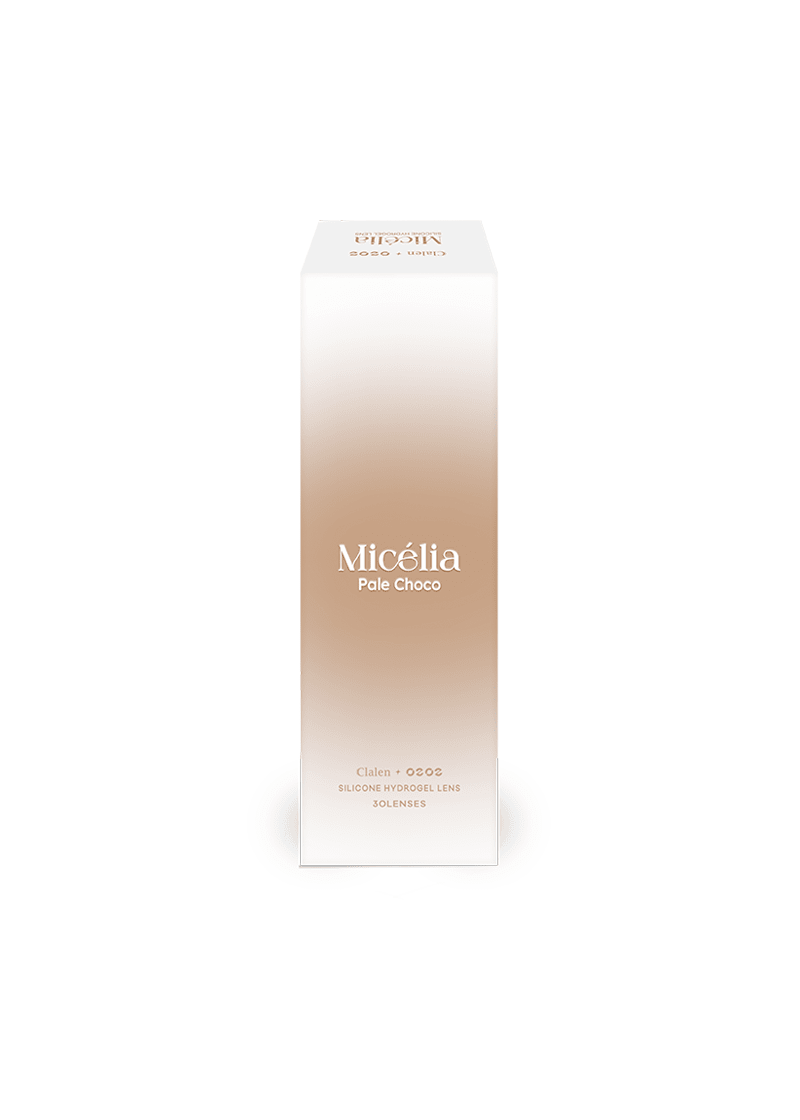 Clalen O2O2 Micellia Pale Choco Daily 13.1mm — contact lens packaging