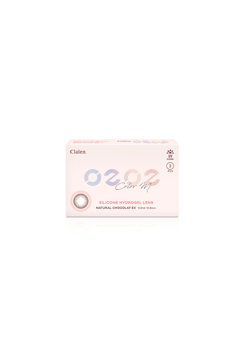 Clalen O2O2 Natural Chocolat Monthly 12.8mm — contact lens packaging