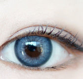 Cocoview Gling Blue colored contact lens, 13.1mm graphic diameter, Monthly wear